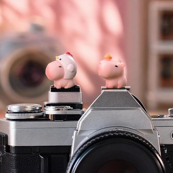 Camera Hot Shoe Cover, Cartoon Hot Shoe Cap, Hot Shoe Protector Compatible with Sony Fujifilm Fuji Canon Nikon Pentax Leical Panasonic (2pcs Pink Capybara) - Image 3