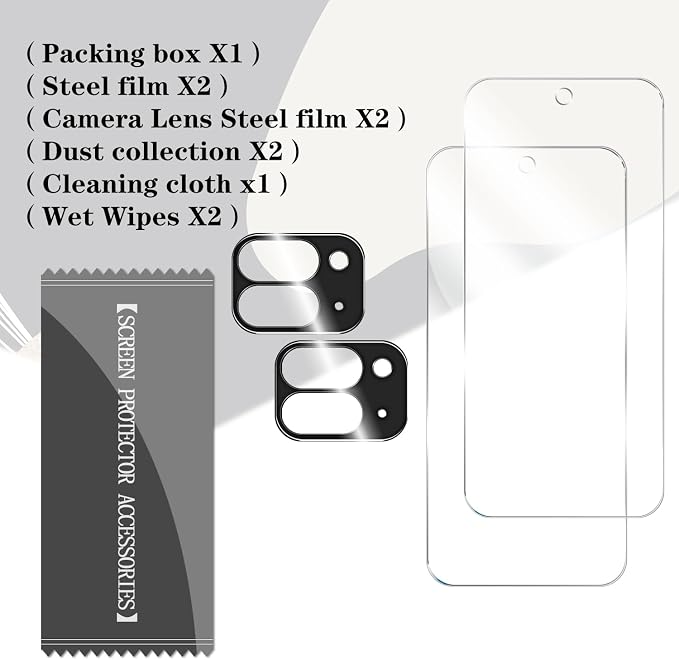 BIGFACE for Pixel 10 Pro Fold Tempered Glass Screen Protector + Camera Lens Protector [2 + 2 Pack][Fingerprint Unlock][Anti-Scratch][Case Friendly] HD Protective Film for Google Pixel 10 Pro Fold 5G - Image 7