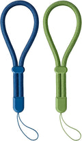 2 Pc Phone Wrist Strap Charm Anti-Lost Lanyard Hand Wristlet Finger Grip Strong Durable Adjustable for Women Men Universal for iPhone Camera Keychain USB Flash Drive Wallet ID Tag Blue Green by Casecond
