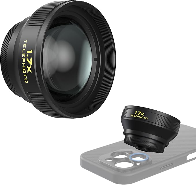 Freewell 1.7X Telephoto Lens for 17mm Mount Phone Case | Premium Portrait & Wildlife Lens by Freewell
