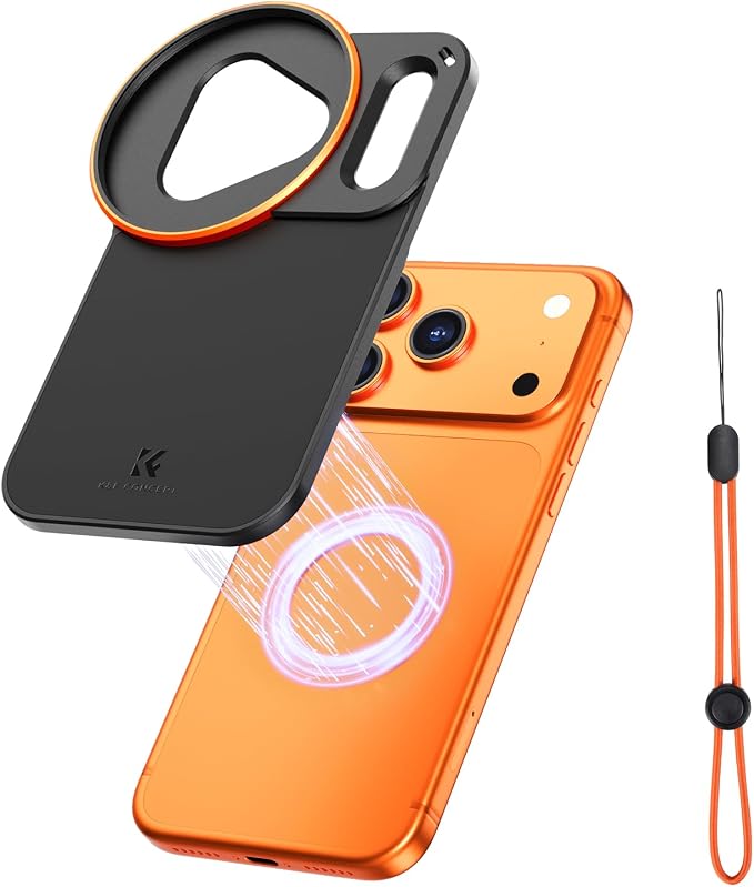 K&F CONCEPT Double-Sided Magnetic Lens Filter Mount Adapter | Compatible with iPhone 17 Pro and 58mm Threaded Filters, iPhone Filter Mount, FA101 by KFCONCEPT