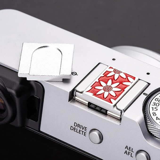 Camera Soft Release Button, Shutter Button for Fujifilm X100VI X100V X-E4 X-E3 X-T5 X-T4 X-T3 X-T30 II X-T20 X-PRO3 (red Daisy Set) - Image 3