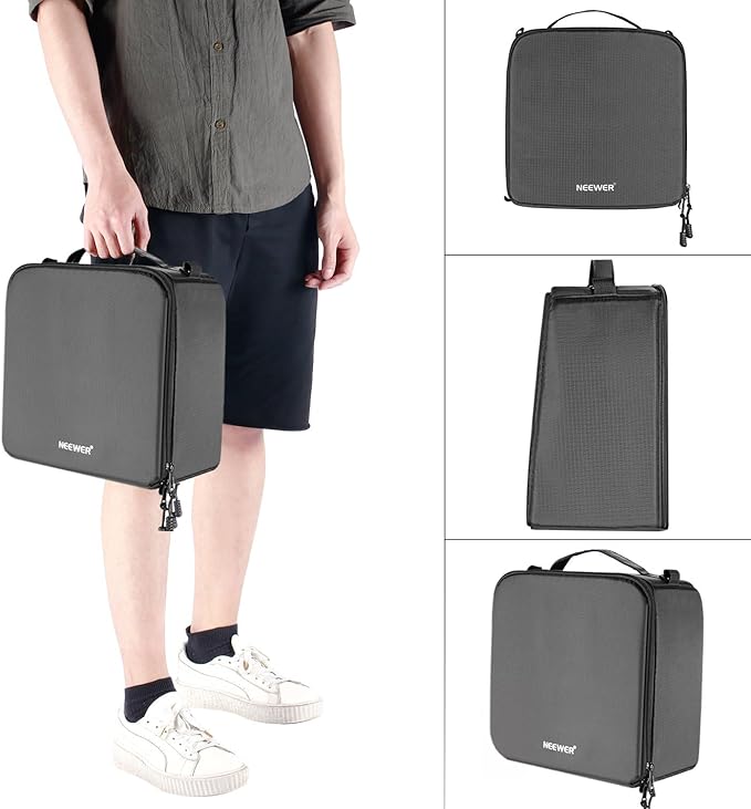 Neewer® Flexible Partition Camera Padded Bag Insert Protection Handbag for SLR DSLR Mirrorless Cameras and Lenses,Flash Light,Radio Trigger,Battery and Charger,Cables and Other Camera Accessories | For SLR, DSLR, Mirrorless Camera, Lens, Flash Light, R... - Image 3