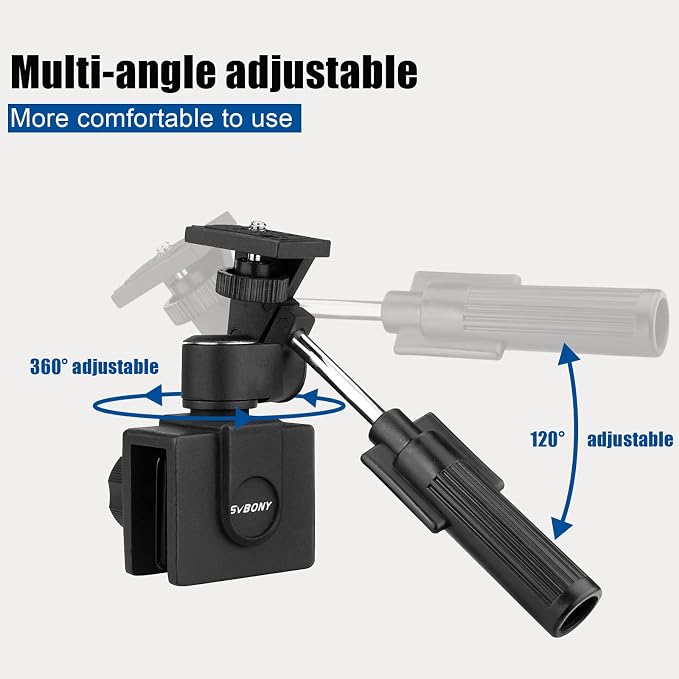 SVBONY SV126 Car Window Mount, for Spotting Scope/Binoculars/Camera (Metal | All Metal Material, Load-Bearing 5kg, 1/4 -20 Thread, Adjustable Vehicle Clamp Mount for Bird Watching Wildlife Observation - Image 2