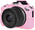 Rieibi EOSR50 EOS R50 Case, Soft Silicone Protective Case for Canon EOS R50 EOSR50 Vlogging Camera, Lightweight EOS R50 Camera Case Grip Cover Body Skin - Pink by Rieibi