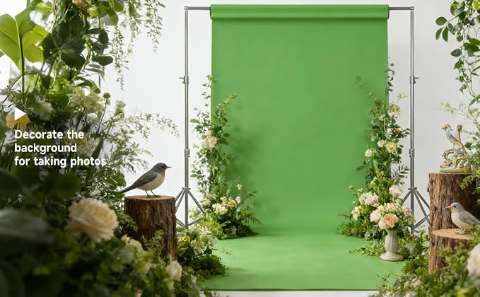 YSKE-Seamless Green Paper Backdrop Roll for Photography,Photo Background,and Photoshoot Cover–Roll of Paper with Backdrop Cover for Background Stand,Thick Anti-Wrinkle Matte(53''x16.4'Green) - Image 9