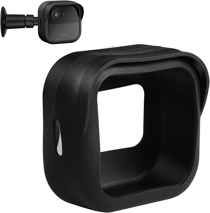 Tonton Silicone Case Cover for All-New Blink Outdoor 4 / 2K+, Weatherproof Silicone Protective Skin with Sun Hood, Full Camera Protection for Blink Outdoor 4 Smart Security Camera, Black (1 Pack) by TONTON