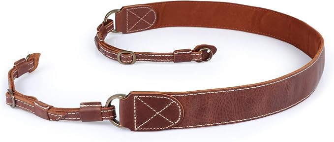 MegaGear Sierra Genuine Full-Grain Leather Camera Strap — Vintage Shoulder & Neck Strap for Canon, Sony, Fuji, Leica, Nikon, Olympus DSLR & Mirrorless — 39-47 in Adjustable, Hand-Stitched, Brown - Image 5
