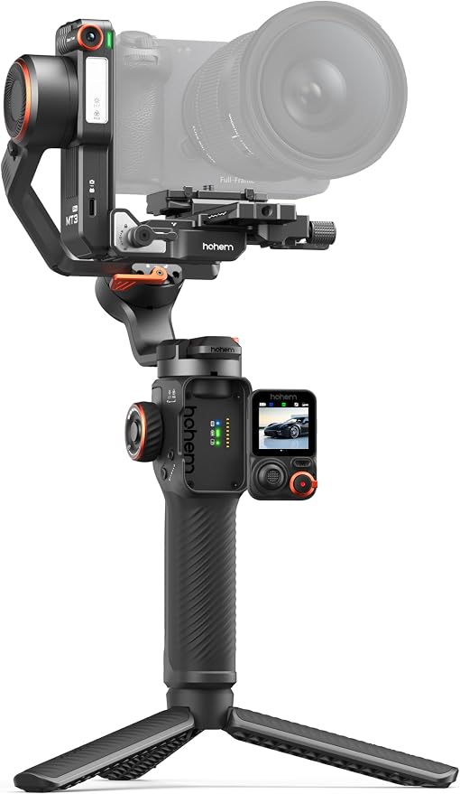 Hohem iSteady MT3 Pro 3-Axis Gimbal Stabilizer for Camera, AI Tracker with CCT/RGB Light, for Mirrorless/Pocket/Action Camera/Smartphone, Detachable Touchscreen Control, for Canon/Nikon/Sony/Fujifilm by Hohem
