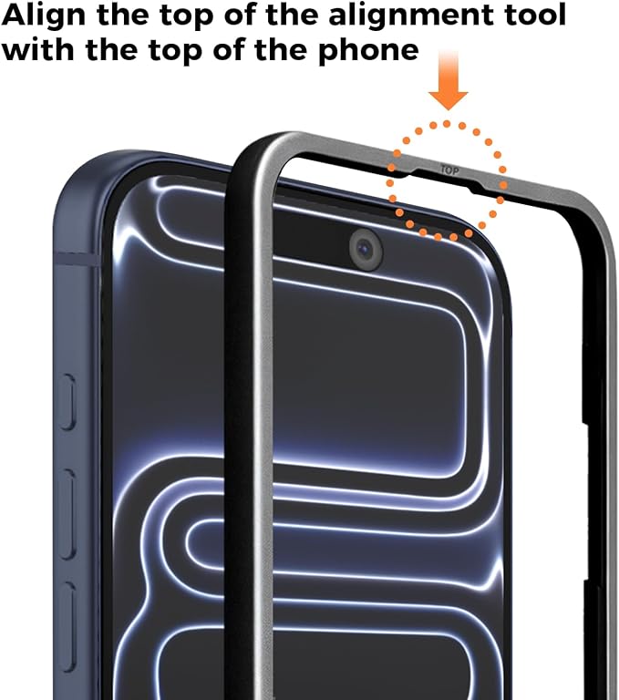 Screen Protector for iPhone 17 Pro 6.3 inch +2 Pack Blue Metal Camera Lens cover Protector - Image 5