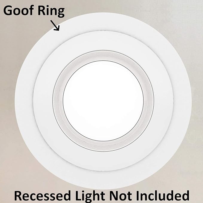 5 Pack Gloss White Goof Trim Ring for 8" Inch Recessed Can Lighting Down Light, Outer Diameter 8.6 Inches, Inner Diameter 6.2 Inches - Image 5