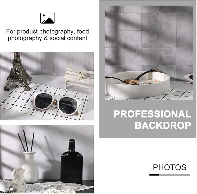 16x11.5 Inch Photo Backdrop Board, 7PCS Double Side Flat Lay Backdrop Paper with Shadow Board, Product Photography Backdrop Kit for Props, Food Jewelry Cosmetics, Small Content Creator Backdrops - Image 4