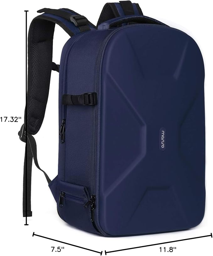 MOSISO Camera Backpack, DSLR/SLR/Mirrorless Photography Camera Bag | 15-16 inch Waterproof Hardshell Case with Tripod Holder&Laptop Compartment Compatible with Canon/Nikon/Sony, Navy Blue - Image 9