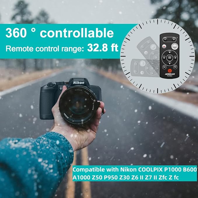 Wireless Camera Remote Control Remote Shutter Release for Nikon | Zfc, Z50, P1000, B600, A1000, P950; Replaces Nikon ML-L7 - Image 4