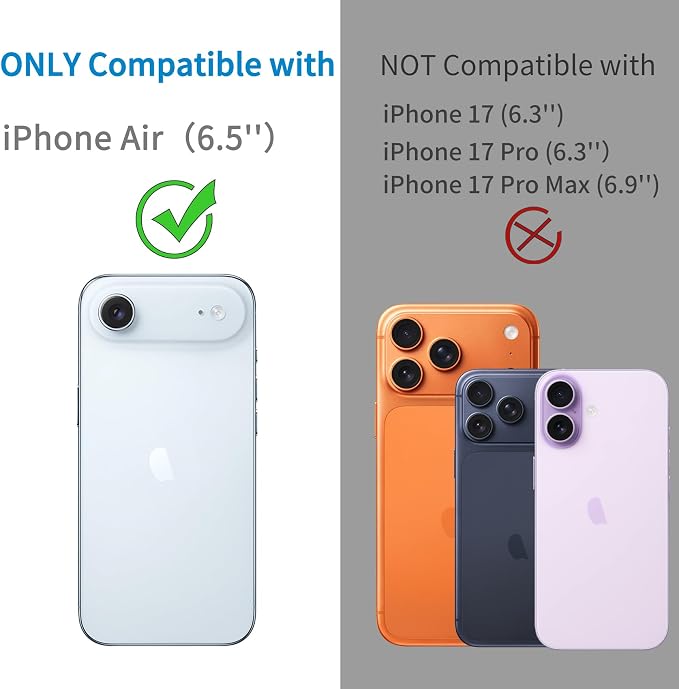 Dengduoduo 3 Pack Camera Lens Protector for iPhone Air, Tempered Glass, Ultra HD, 9H Hardness, Anti-Scratch, Case Friendly,[No Affect on Night Shots],Gold - Image 2