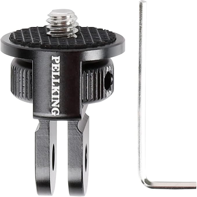 PellKing 1/4" Adapter Screw Head Camera Mount for Insta 360 | CNC Aluminum Tripod Conversion Adapter for Insta360 X6 X5 X4 X3 DJI OSMO 360 DJI Pocket 4 3 2 GoPro MAX 2 Camera Accessories by PellKing