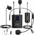 Bietrun UHF Wireless Lavalier Lapel Microphone System/Headset Mic/Stand Mic, 165ft Range, Rechargeable Transmitter Receiver, 1/4" Output, for iPhone,Android,PA Speaker,DSLR Camera,YouTube, Recording by Bietrun