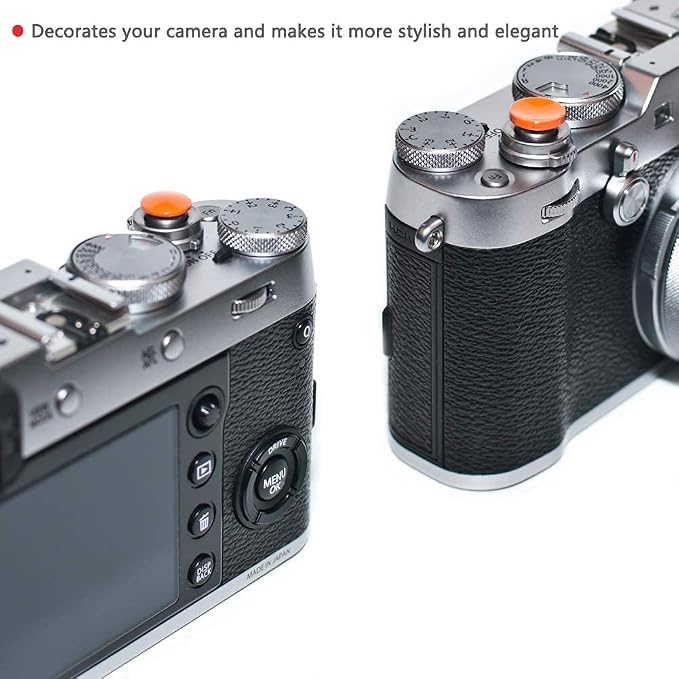 Orange Metal Soft Shutter Release Button | Delicate Camera Shutter Button 11mm Concave 10mm Convex Surface(2 Pack) - Image 9