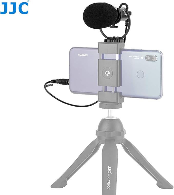 JJC SGM-V1 Shotgun Video Microphone, Cardioid Microphone Condenser Mic Vdeomicro w/Shock Mount, Furry Foam Windscreen, Electret Condenser, 3.5mm TRS TRRS Cable, for Andoid Phone DSLR Camcorder - Image 5