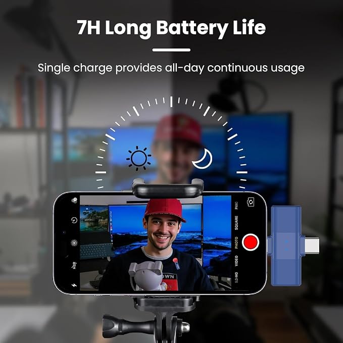 Wireless Lavalier Microphone for iPhone, Noise Cancelling | Crystal clear audio with noise reduction, plug and play with Lightning connector, perfect for TikTok and vlog - Image 6