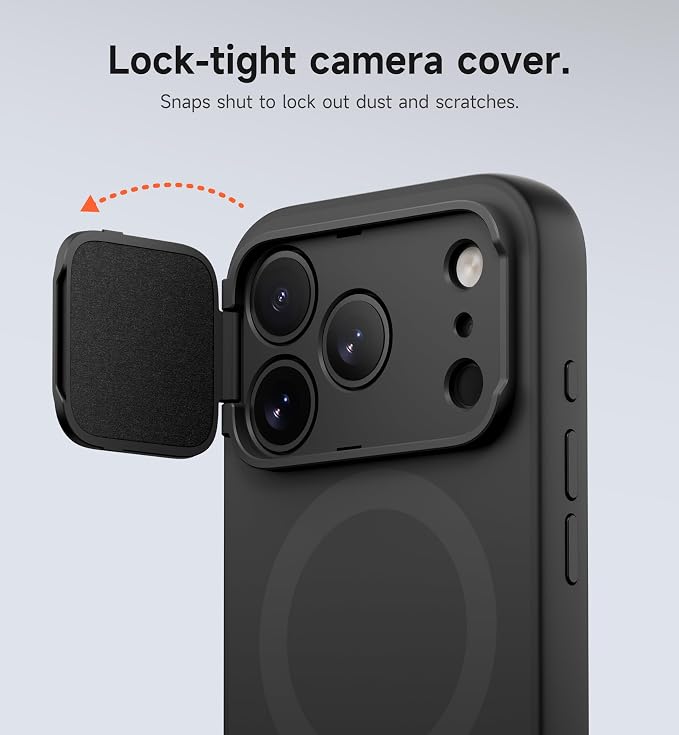 SURITCH for iPhone 17 Pro Max Case with Camera Control Cover, Camera Cover and Adjustable Kickstand, Compatible with MagSafe, Shockproof Bumper Protective Cases 6.9 Inch, Black - Image 4