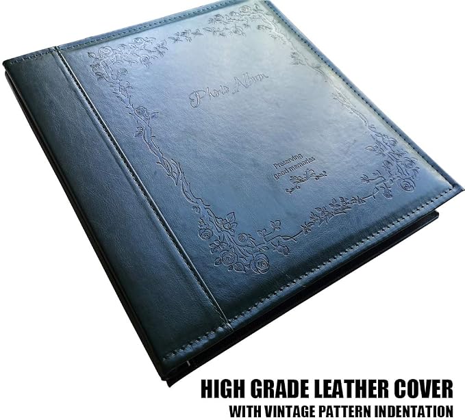4x6 Photo Album 600 Pockets, Extra Large Capacity Picture Album with Vintage Leather Cover, Family, Baby, Wedding Album (Dark Green) - Image 2