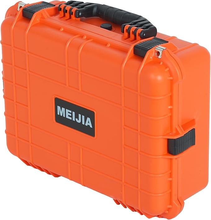 MEIJIA All Weather IP67 Waterproof Hard Camera Case,Hard Protective Case,Hard Case with Customizable Foam,Fit Use of Drones,Camera,Equipments,Pistols(Orange,19.78x15.77x7.41inches) - Image 7