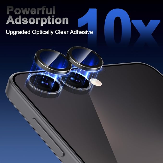 Meshine for Samsung Galaxy Z Flip 7 Camera Lens Protector,Scratch Proof,Strong Adsorption,9H Hardness with Metal Ring Camera Cover,Ultra Thin Case Friendly, Accessories Lens Protector,Black - Image 5