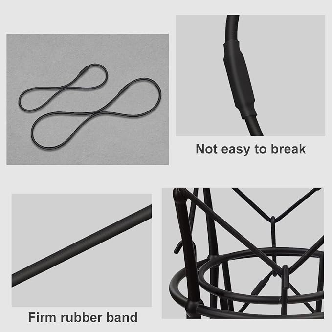 Universal Elastic Bands Replacement, Anti-aging Rubber Ring for Microphone Shock Mount Holder Clamp Clip, Set of 4 (Black) - Image 4