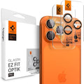 Spigen Camera Lens Protector for iPhone 17 Pro Max / 17 Pro - Orange | GlasTR EZ Fit Optik Pro, 9H+ Tempered glass, Scratch resistant, Auto-align tray, Original photo quality, Case-friendly, 2Pack by Unknown