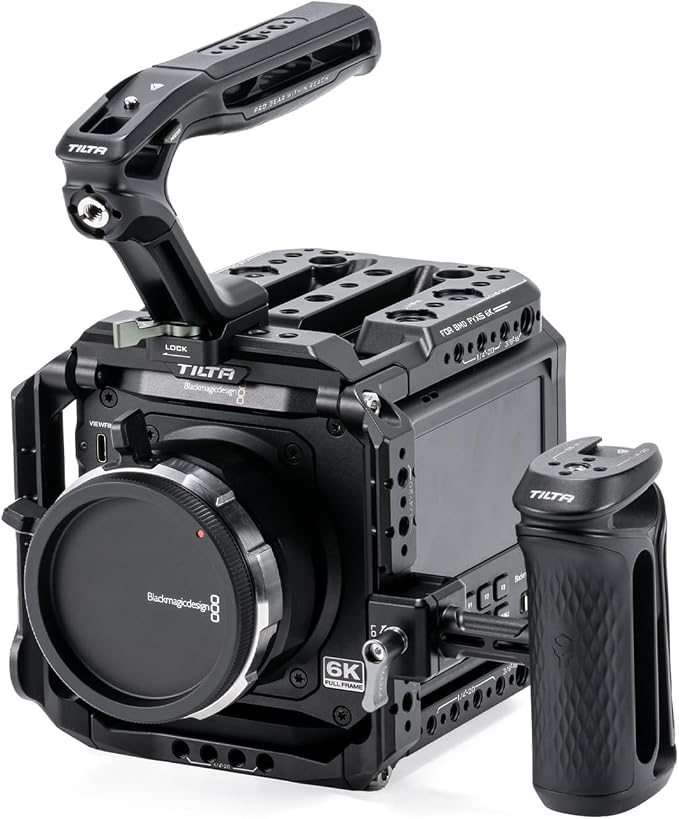 Tilta Camera Cage Base Kit Compatible with Blackmagic Pyxis 6K/ Pyxis 12K| Includes Full Cage, Top Handle, Side Handle, Side Plate, Bottom Plate & Mini Tool | ES-T21-A by Tilta