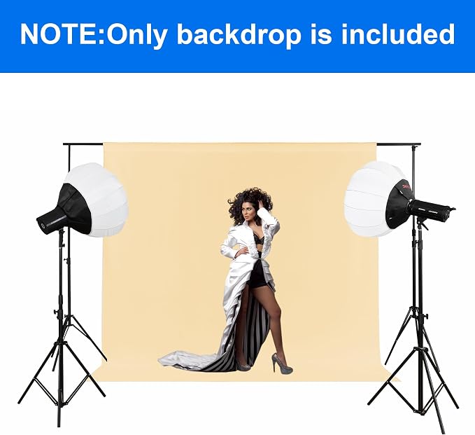 Joccun 6X9FT Champagne Backdrop Background for Photography,Polyester Backdrop Curtain Background Screen for Photography,Photoshoot,Video Recording,Studio(6X9ft,Champagne) - Image 7