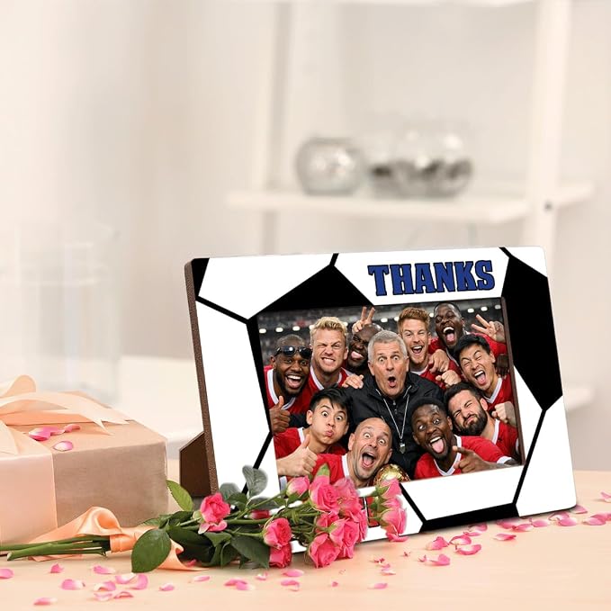 Thanks Coach Photo Frame, Soccer Picture Frame, Sports Themed Decor Tabletop Display Frames for Players and Coaches, Gift to Soccer Enthusiasts for 4x6 Inches Photos - Image 4