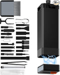 32-in-1 Keyboard Cleaning Kit iPhone Charging Port Speaker Cleaner | Multifunction Clean Tools for Airpods iPad MacBook Keyboard Earbuds Camera Computer Laptop Screen Electronics (Black) by Herfair