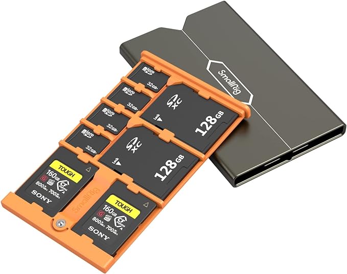 SMALLRIG Memory Card Storage Case, 8 Slot SD Card Holder | for Micro SD/SIM Cards Anti-Shock, Anti-Fall, Scratch-Resistant, Suitable for Photographers- 4107 by SmallRig