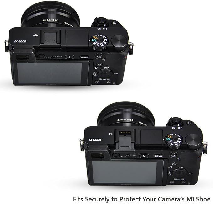 JJC 2-Pack FA-SHC1M Hot Shoe Cover Cap for Sony A6000 A6100 A6700 A7 ZV-E10 | for Sony A6400 A6500 A6600 A1 II A7C II A7CR A7V A7 IV III A7R VI V IV III A7S III ZV-1 II ZV-E1 A9 II A99II RX10 VI & More - Image 3