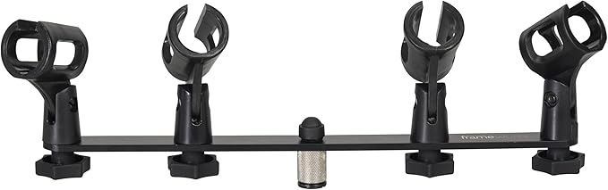 Gator Frameworks 1-to-4 Mic Mount Bar with Standard 5/8-Inch Thread Suitable for Most Microphone Stands Boom Arms (GFWMIC1TO4) by GatorCases