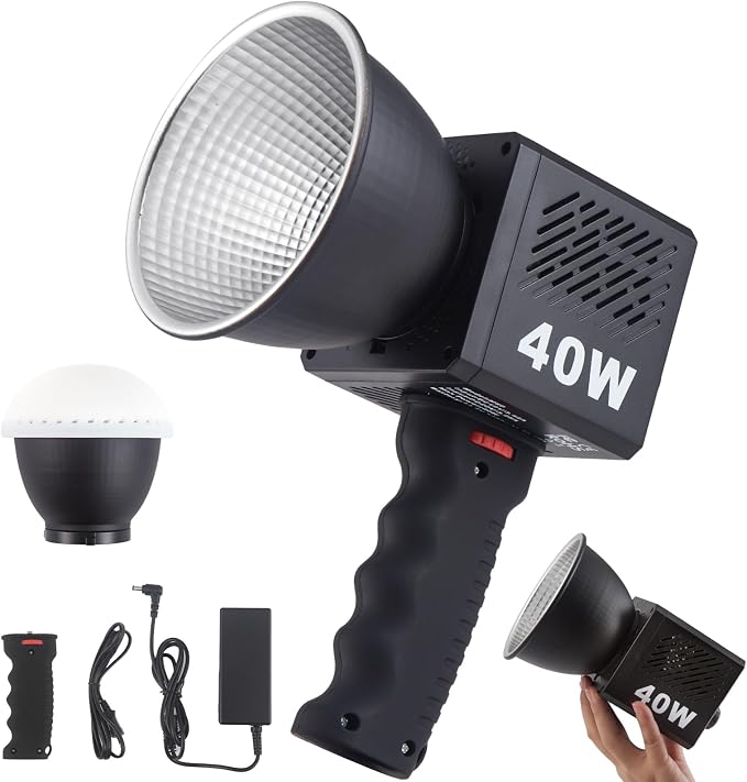 M60 Handle LED Video Light with Soft Box Protable Mini COB LED Bi-Color 2500-8500K CRI≥95 TLCI≥97 Built-in 3400mAh Battery Photo Studio Lights Vlog Shoot Fill Lighting 8 Scenes (M60 Handle lamp) by Nagnahz%C2%AE