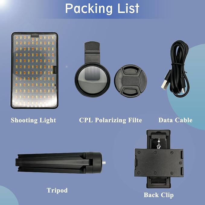 Tattoo Light with CPL Filter Lens Remove Glare LED Tattoo Photography Video Lights for Taking Tattoo Photos, Video Recording,TikTok,YouTube,for Phone, Camera, Laptop - Image 2