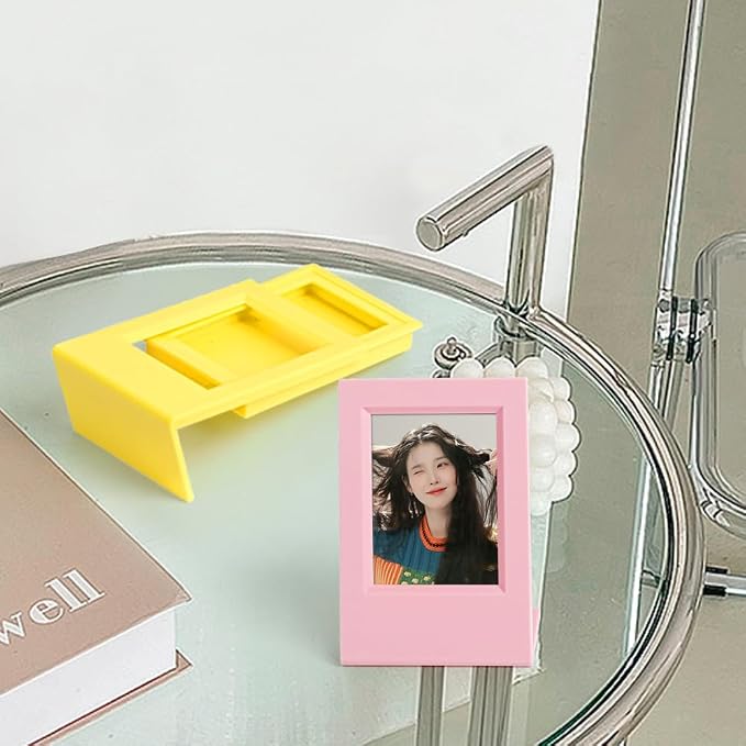 Orga'Neat 2x3 Mini Photo Frame w/Storage Case for Instax Mini Film Evo/12/11/Liplay/Se/Link 3/41/40/99/90/7+ Photos, Polaroid Small Wallet Size Picture Desk Display for Home & Office -2 Set - Image 4