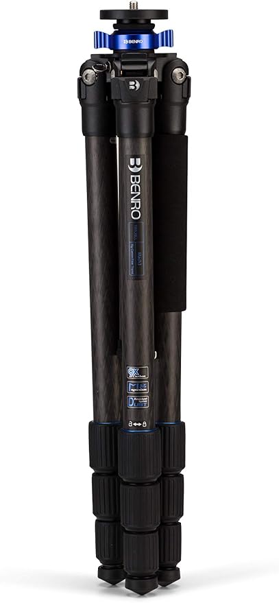 Benro Mach3 9X Carbon Fiber Series 3 Long Tripod, 4 Section, Twist Lock Legs, 69.7" Maximum Height, 35.3 Load Capacity- Black (TMA38CL) - Image 4