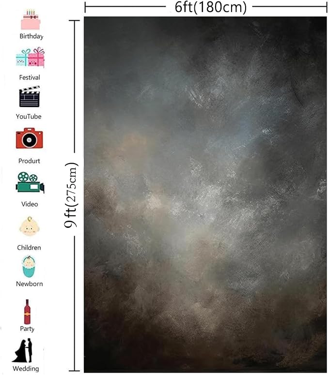 6x9ft Fabric Abstract Backdrop for Photography Vintage Portrait Old Master Background for Studio Prop - Image 4