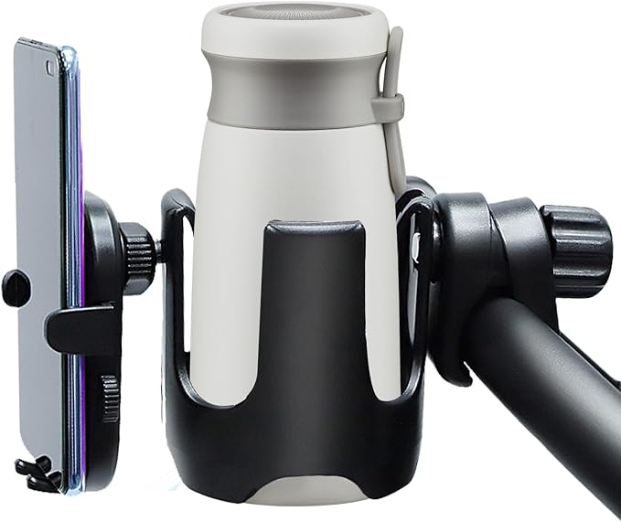 Mic Stand Cup Phone Holder 2-in-1 Beverage Device Accessory for Dance Studios Bands Symphonies Opera Rehearsals Stage Performances Music Stands Drum Racks All Stand Types by Unknown