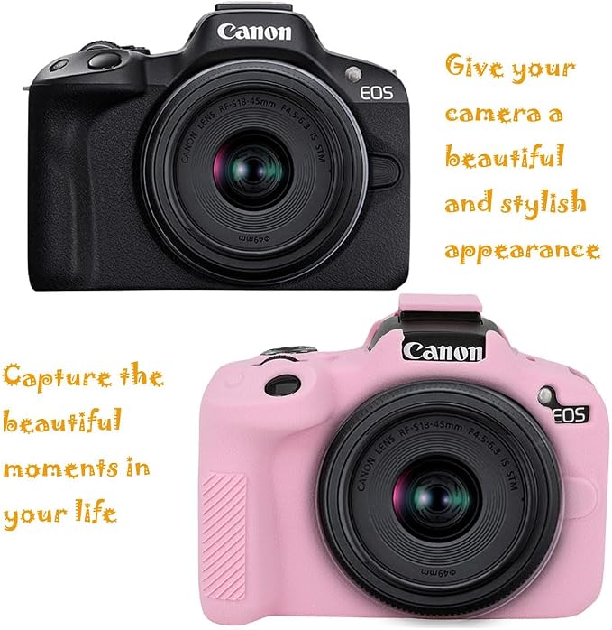 Silicone Protective Case for R50 Camera, Lightweight Anti-Scratch Slim Fit Soft Skin Cover, Pink - Image 4