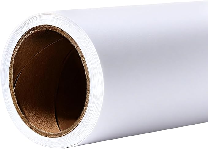 YSKE-Seamless White Paper Backdrop Roll For Photography, Photo Background, And Photoshoot Cover–Roll Of Paper With Backdrop Cover For Background Stand,Thick Anti-Wrinkle Matte.(53''x32.8'Arctic White) by YSKE
