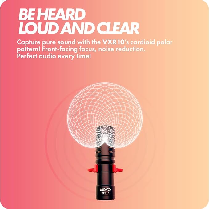 Movo VXR10 Universal Shotgun Mic for Camera | Camera Microphone for DSLR, iPhone, Android - Directional Shotgun Mic for Canon, Nikon, Sony - Vlogging & Video - Image 8