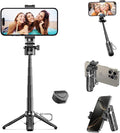 Retractable Mini Tripod for Cell Phone, Portable Selfie Stick Travel Phone Tripod with Remote Control Cell Phone Holder, Sturdy & Stable Adjustable Multi-Angle Shot Selfie Stick for Video Recording by XOSimpleisBeauty