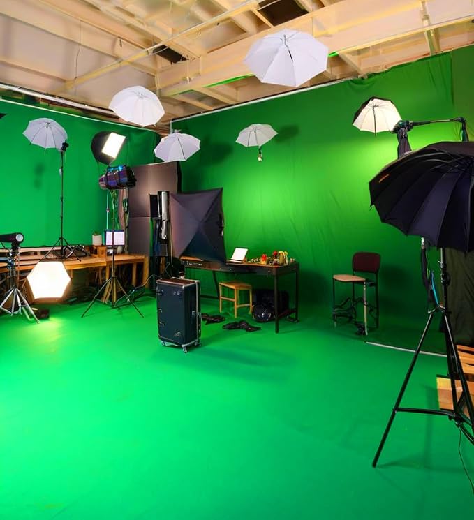Hemmotop Chromakey Green Screen Backdrop, 10x20ft Large Background Fabric | Solid Chroma Green, Polyester Cloth, Perfect for Streaming Video Calls Zoom Studio, Ideal for Content Creators, Photography - Image 3
