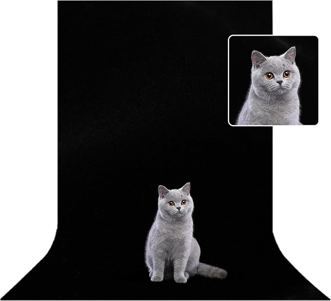 BEIYANG 3.3x5 FT Black Velvet Backdrop for Photography,Ultra Black Background Screen for Portrait, Product,Video Shooting, Non-Reflective Photography Backdrops Cloth for Studio,Party,Decoration by BEIYANG