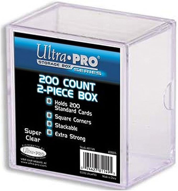 2-Piece 200 Count Clear Card Storage Box by UltraPro